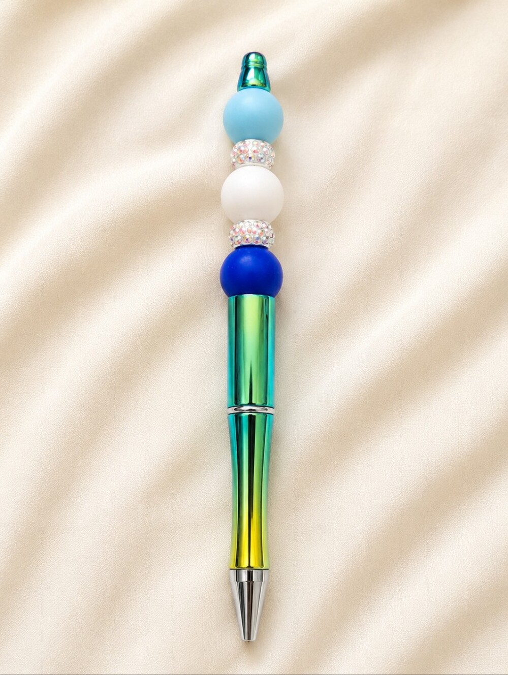 Handcrafted Multicolor Beaded Statement Pen by